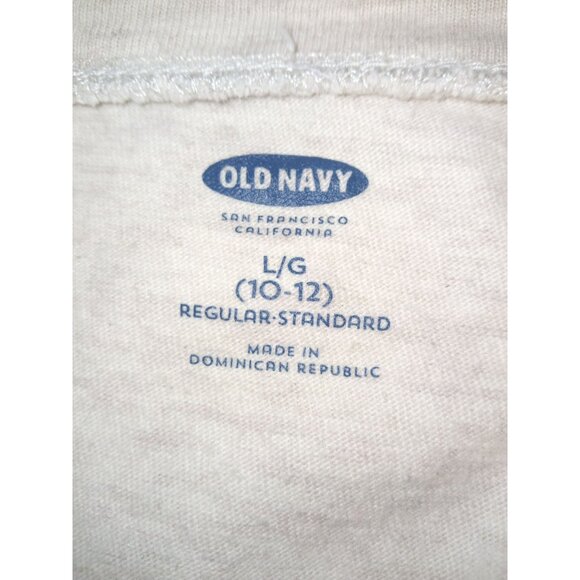 Old Navy Kid's Tan Pink Long Sleeve Tee Shirt Size Large (10/12) - Picture 3 of 3